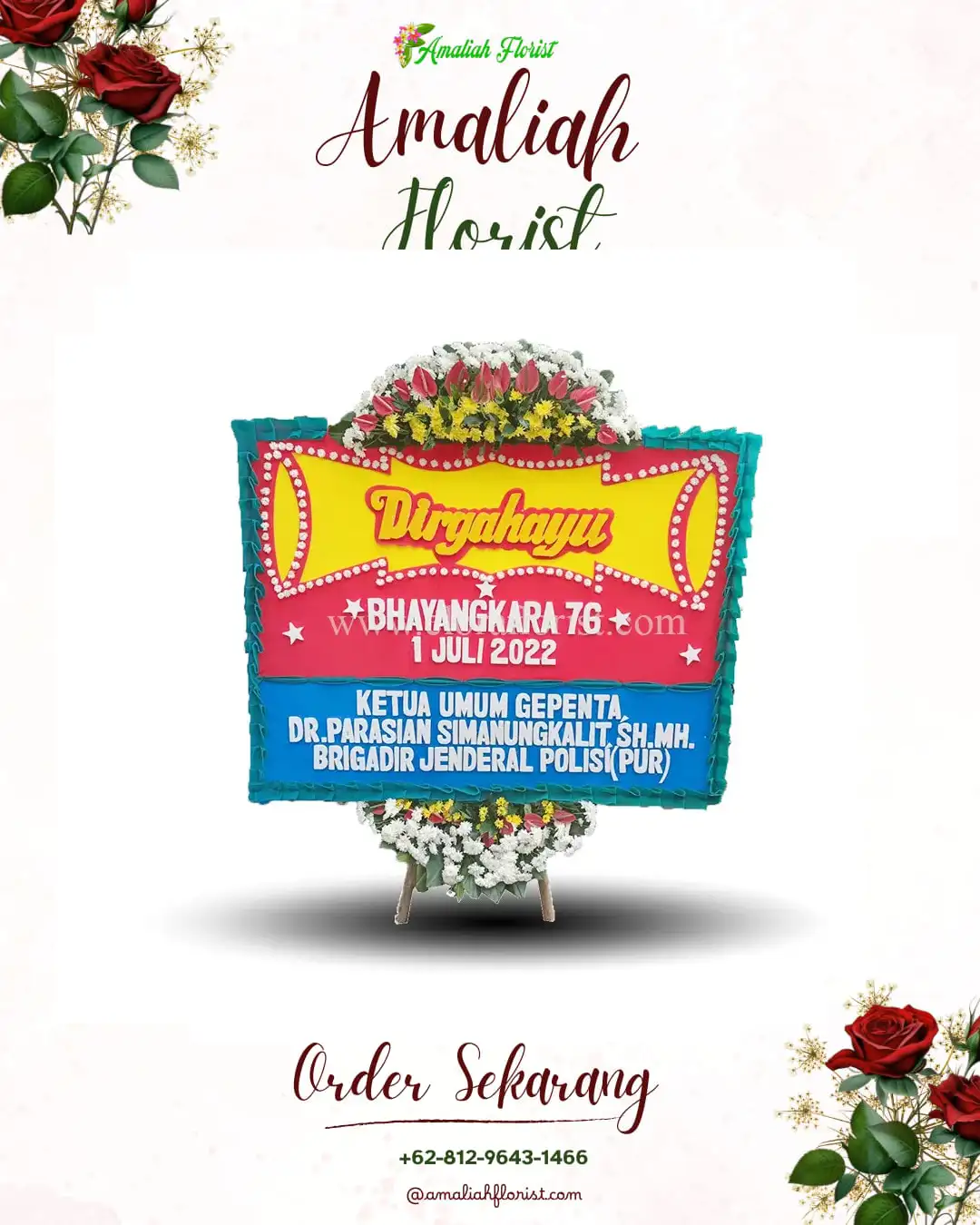 Papan Bunga HUT Ulang Tahun Meranti